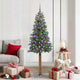 Vidaxx sapin de Noël slim vert 180 cm PVC et bois de pin massif