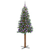 Vidaxx sapin de Noël slim vert 180 cm PVC et bois de pin massif