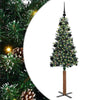 Vidaxx sapin de Noël slim vert 150 cm PVC et bois de pin massif