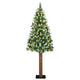 Vidaxx sapin de Noël slim vert 180 cm PVC et bois de pin massif