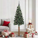 Vidaxx sapin de Noël slim vert 180 cm PVC et bois de pin massif
