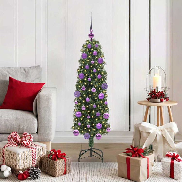 Vidaxx sapin de Noël artificiel vert 120 cm PVC et acier et plastique
