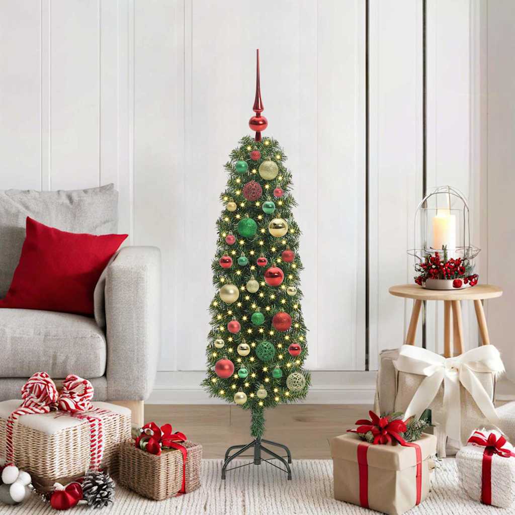 Vidaxx sapin de Noël artificiel vert 120 cm PVC et acier et plastique