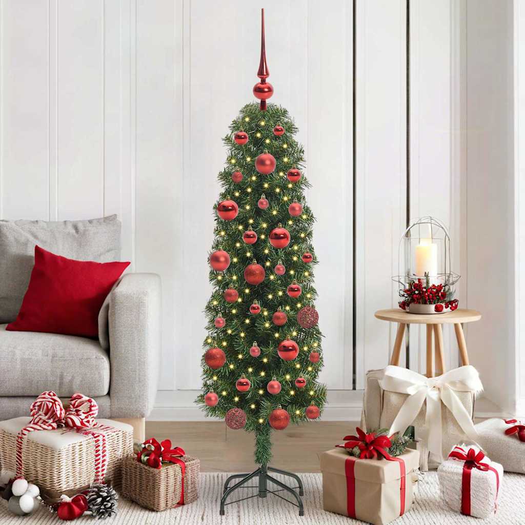 Vidaxx sapin de Noël artificiel vert 150 cm PVC et acier et plastique