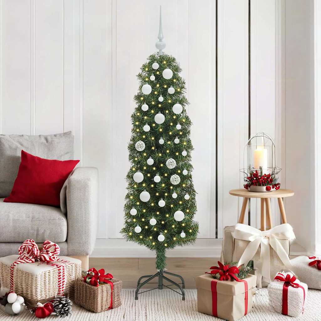 Vidaxx sapin de Noël artificiel vert 150 cm PVC et acier et plastique