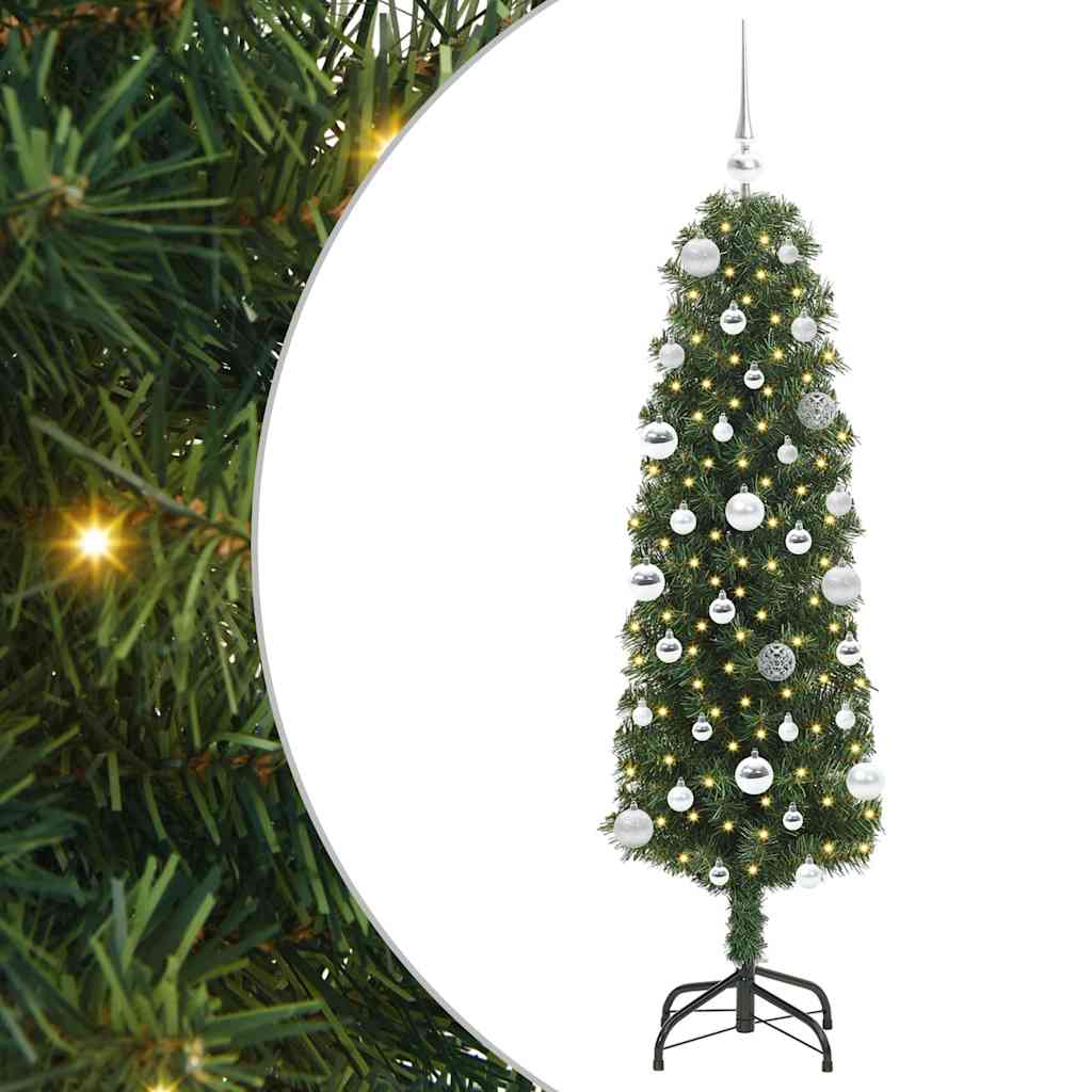 Vidaxx sapin de Noël artificiel vert 150 cm PVC et acier et plastique