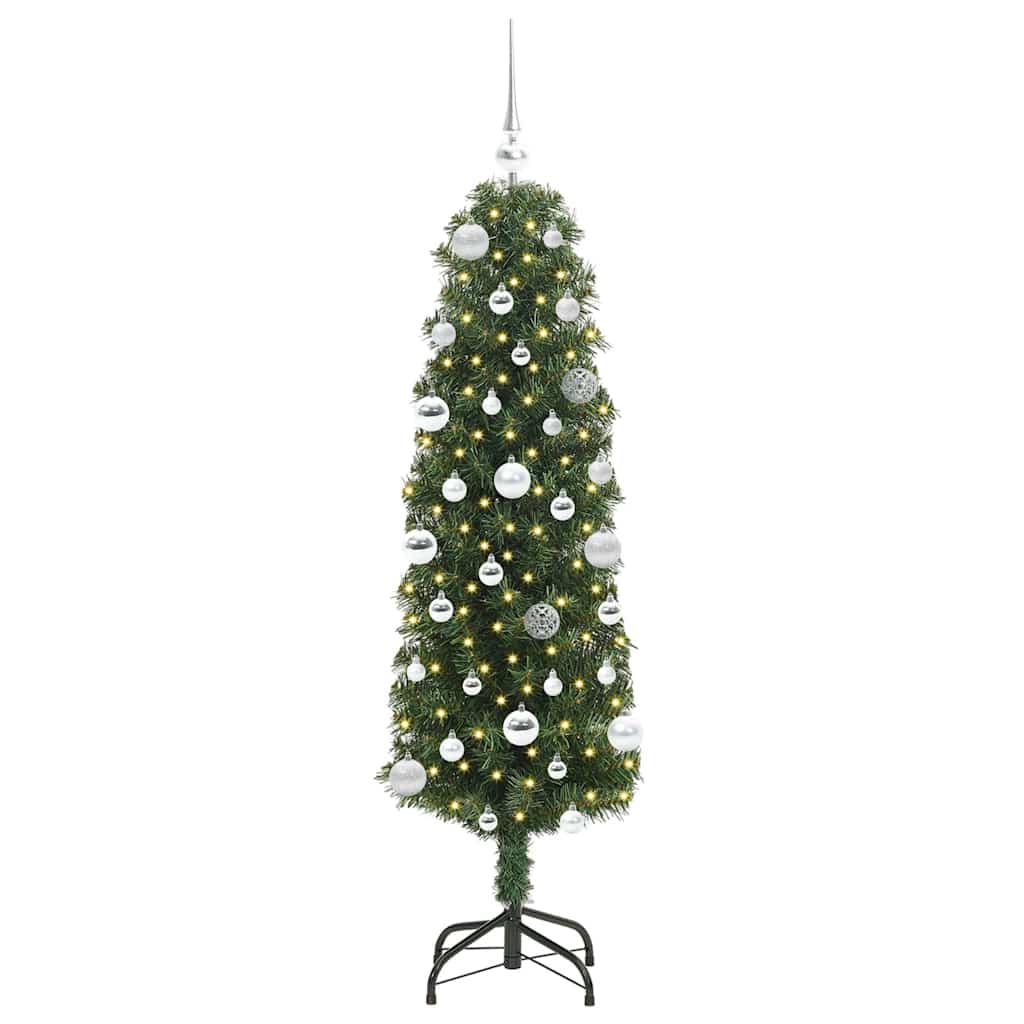 Vidaxx sapin de Noël artificiel vert 150 cm PVC et acier et plastique