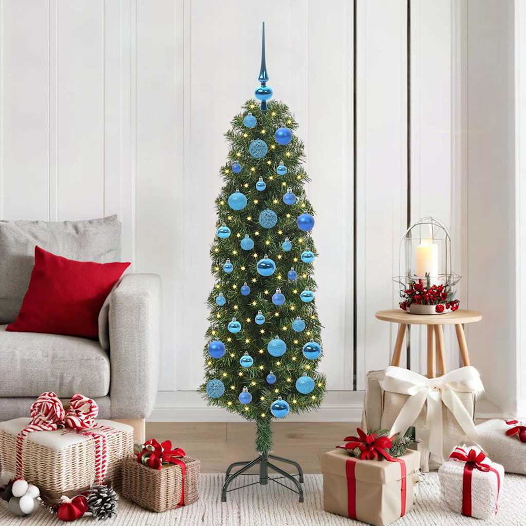 Vidaxx sapin de Noël artificiel vert 150 cm PVC et acier et plastique