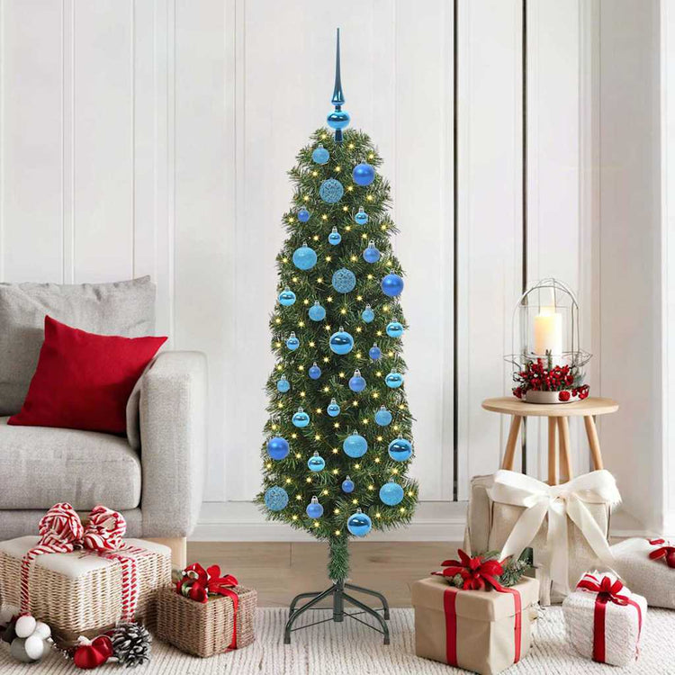 Vidaxx sapin de Noël artificiel vert 150 cm PVC et acier et plastique