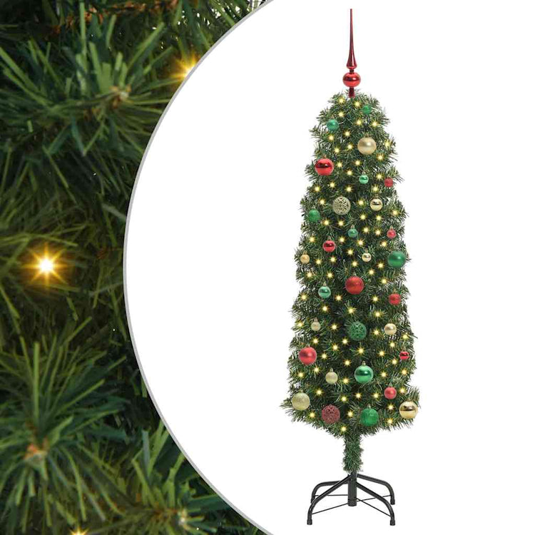 Vidaxx sapin de Noël artificiel vert 150 cm PVC et acier et plastique