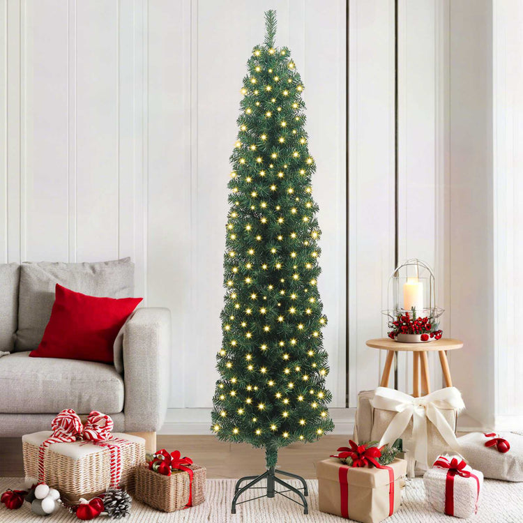 Vidaxx sapin de Noël artificiel vert 180 cm PVC et acier et plastique