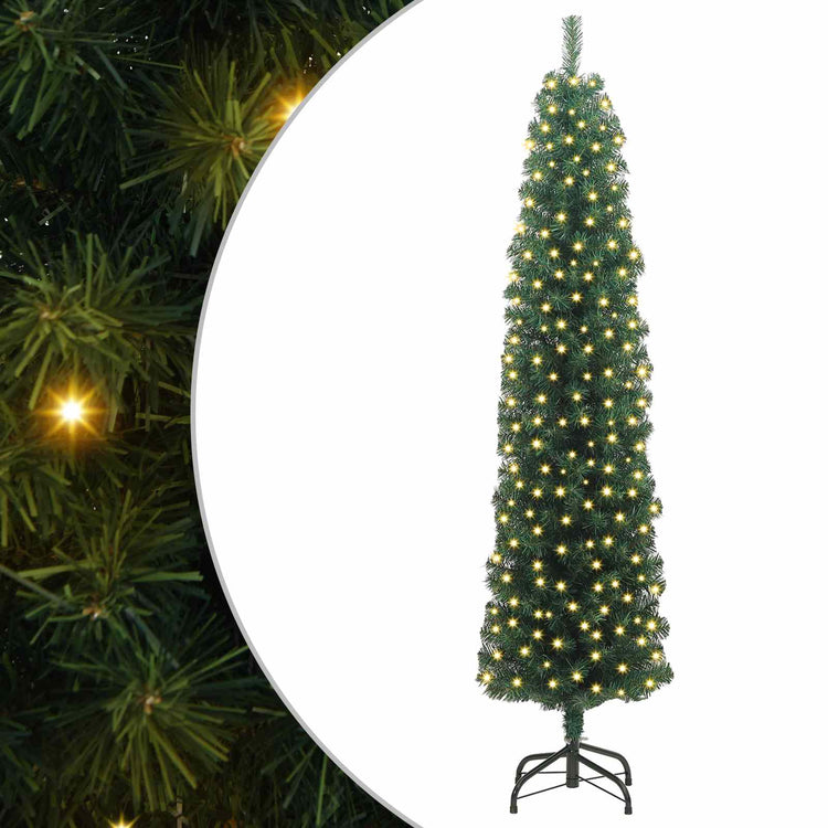 Vidaxx sapin de Noël artificiel vert 180 cm PVC et acier et plastique