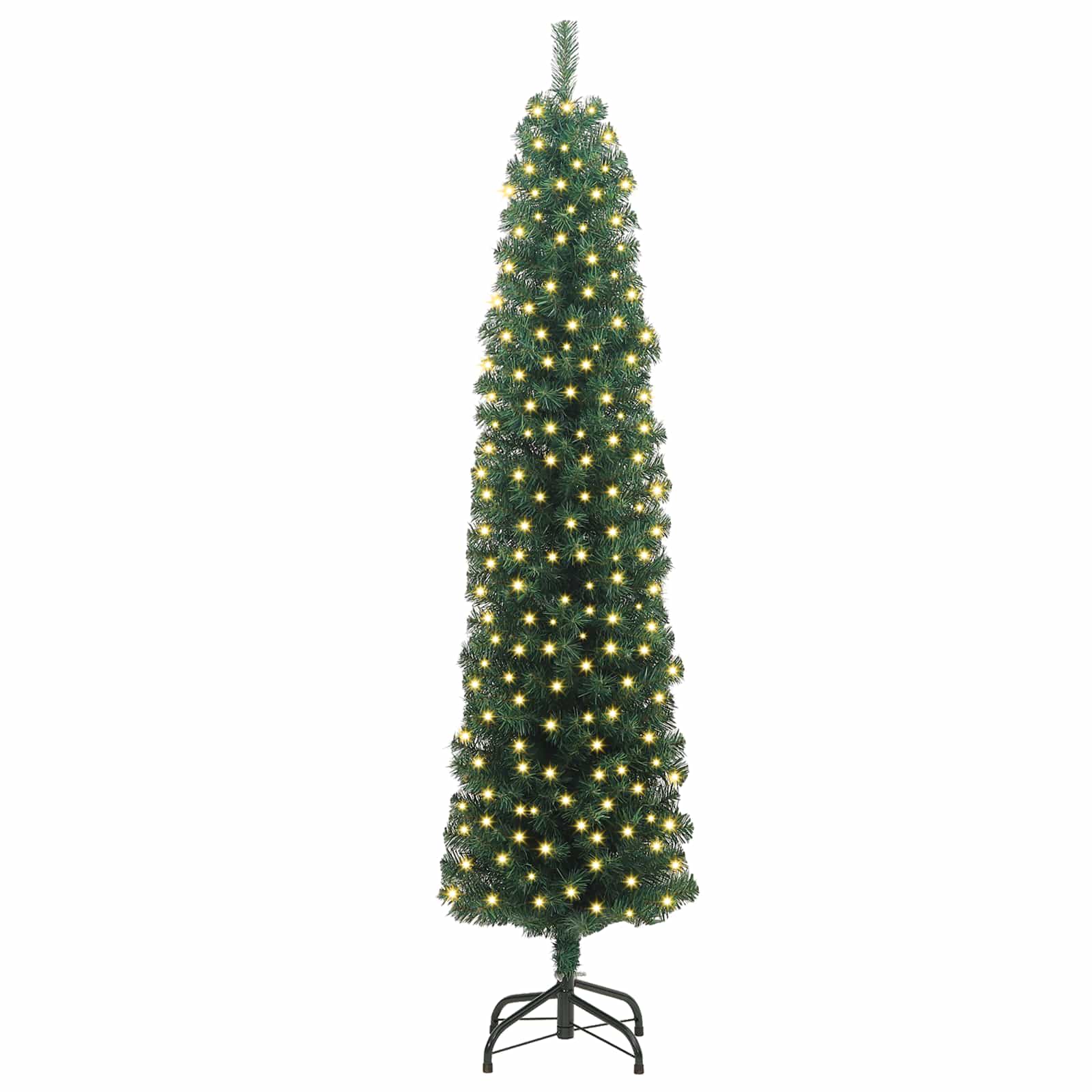 Vidaxx sapin de Noël artificiel vert 180 cm PVC et acier et plastique