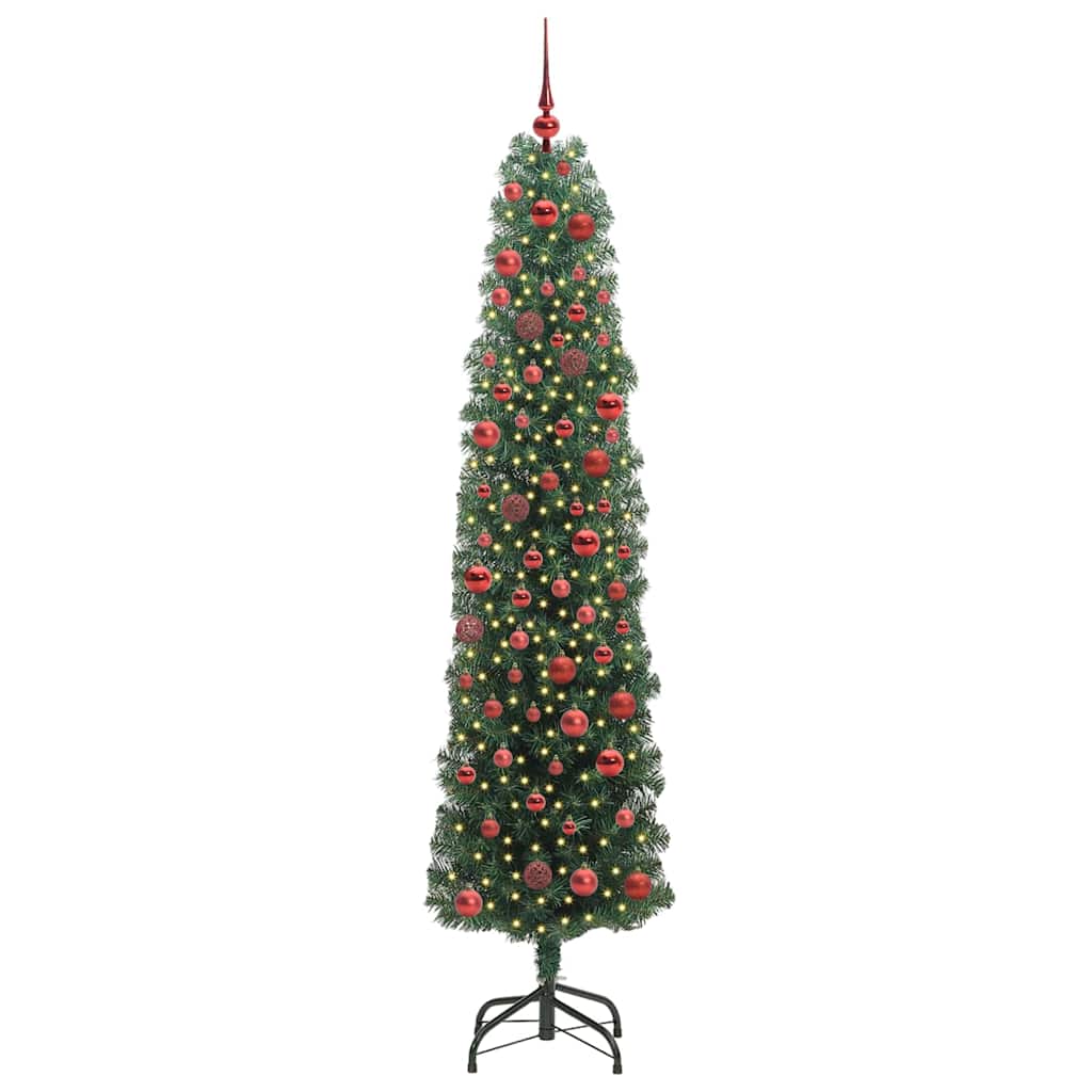 Vidaxx sapin de Noël artificiel vert 180 cm PVC et acier et plastique