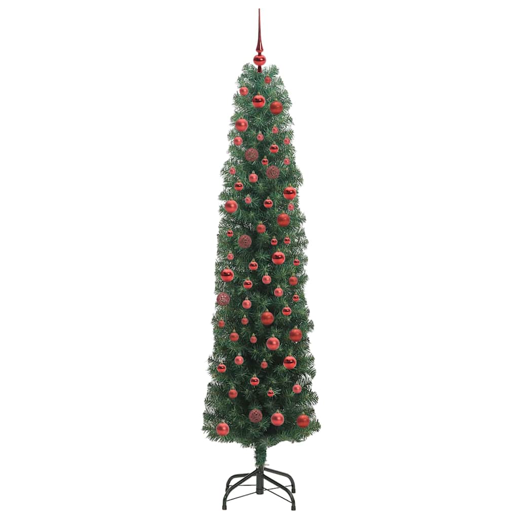 Vidaxx sapin de Noël artificiel vert 180 cm PVC et acier et plastique