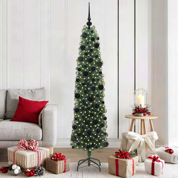 Vidaxx sapin de Noël artificiel vert 180 cm PVC et acier et plastique