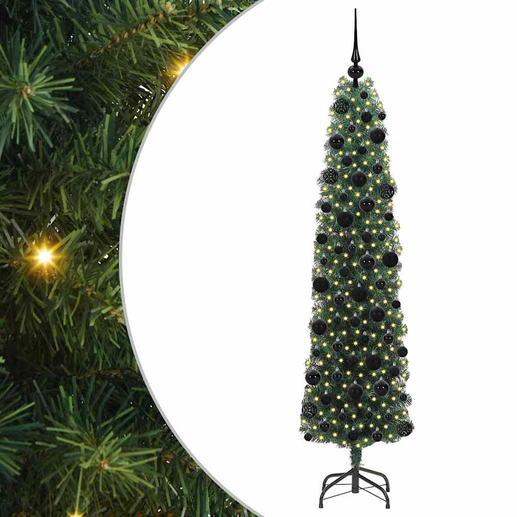 Vidaxx sapin de Noël artificiel vert 180 cm PVC et acier et plastique