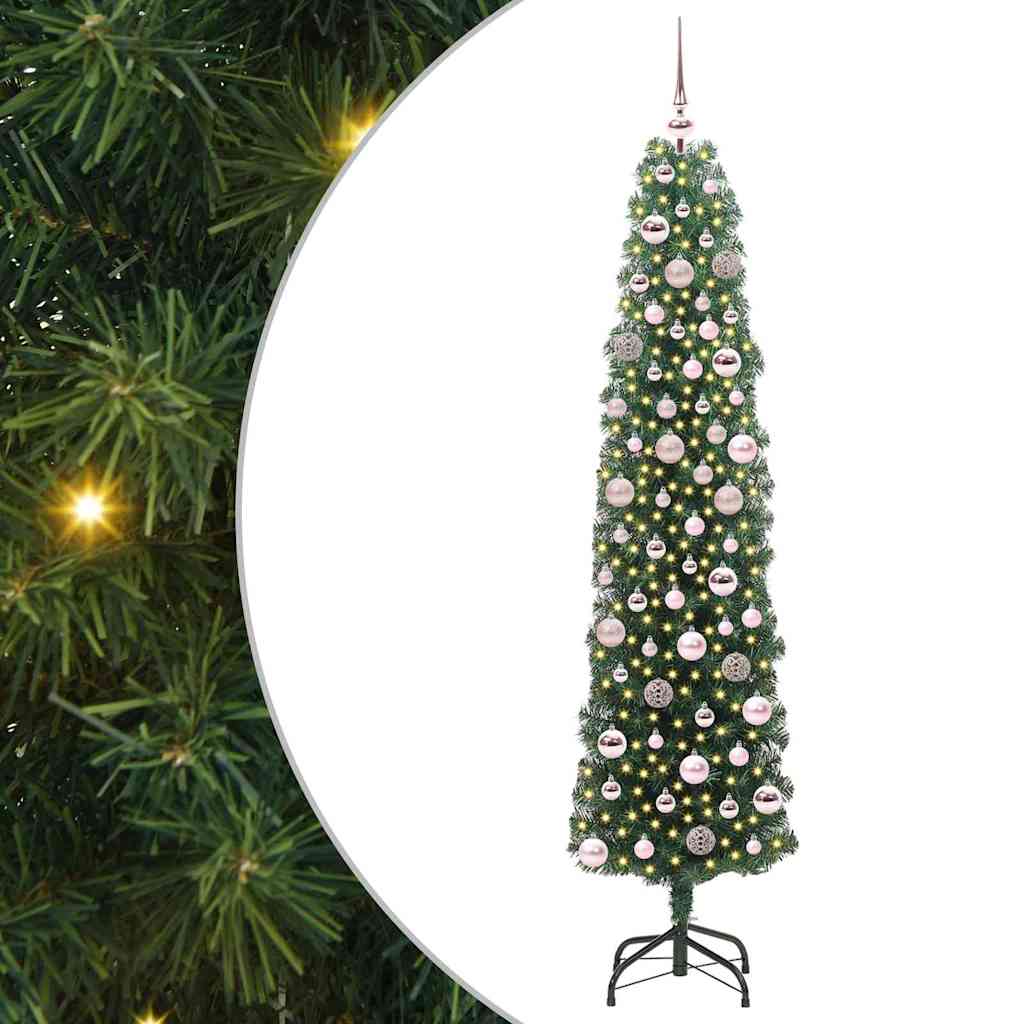 Vidaxx sapin de Noël artificiel vert 180 cm PVC et acier et plastique