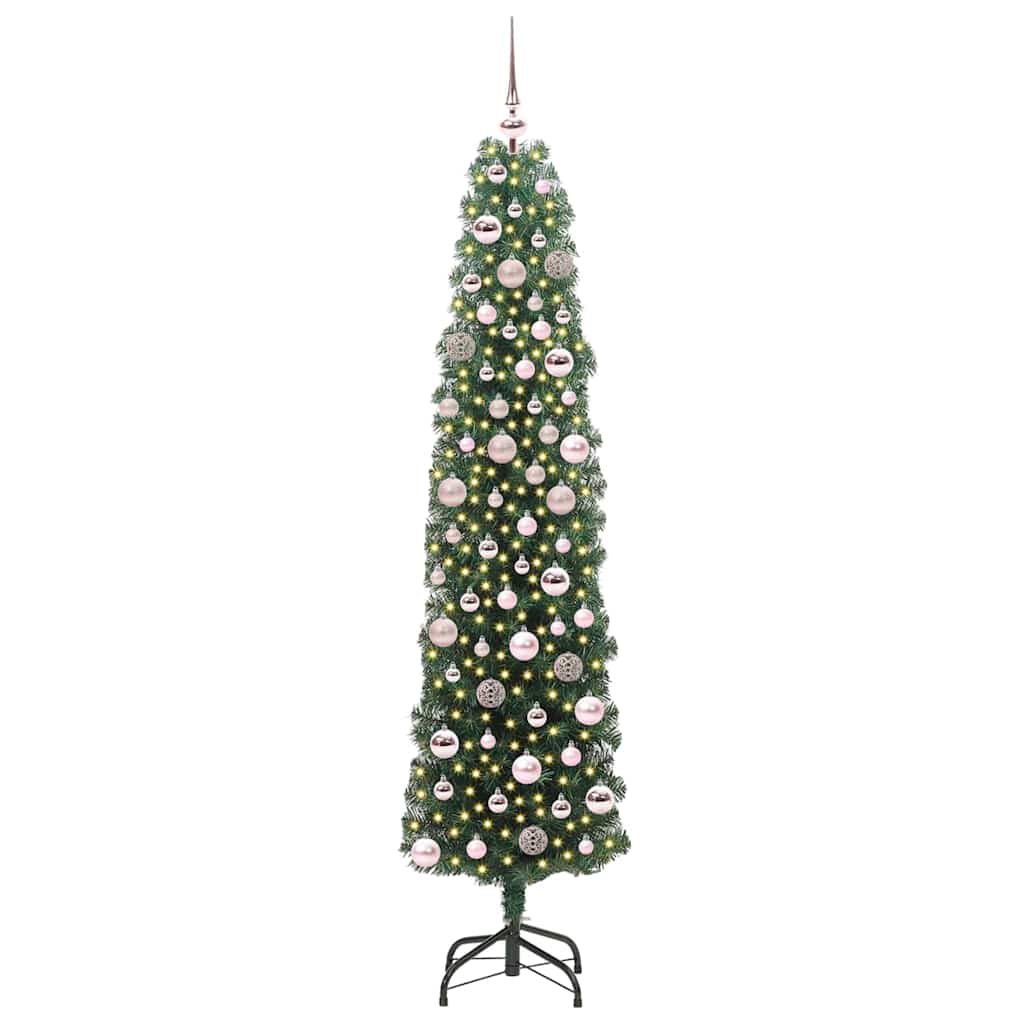 Vidaxx sapin de Noël artificiel vert 180 cm PVC et acier et plastique
