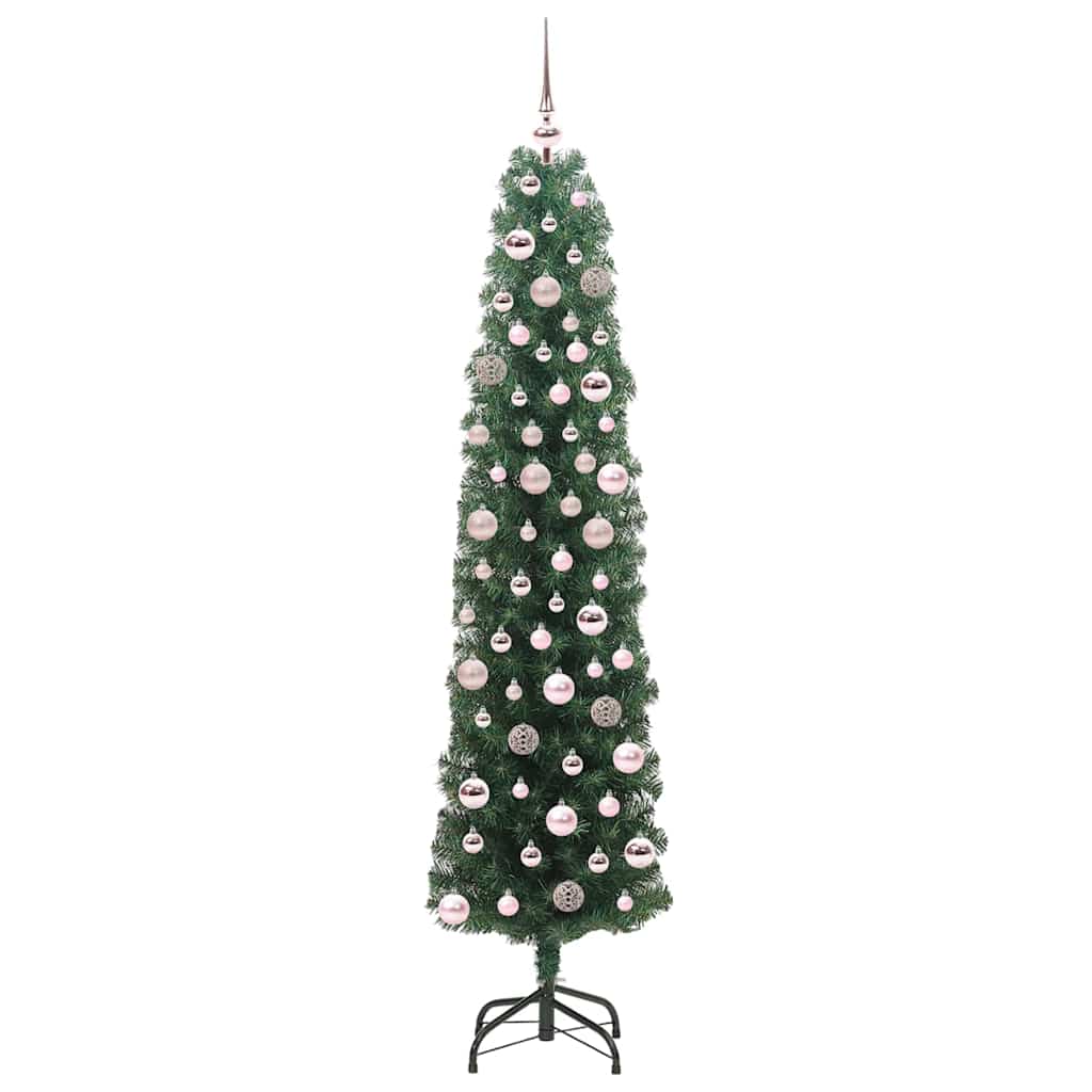 Vidaxx sapin de Noël artificiel vert 180 cm PVC et acier et plastique