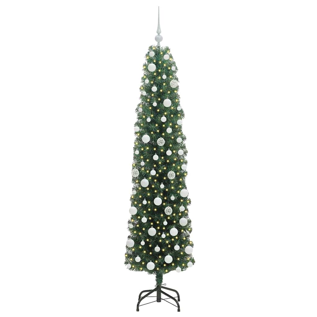 Vidaxx sapin de Noël artificiel vert 180 cm PVC et acier et plastique