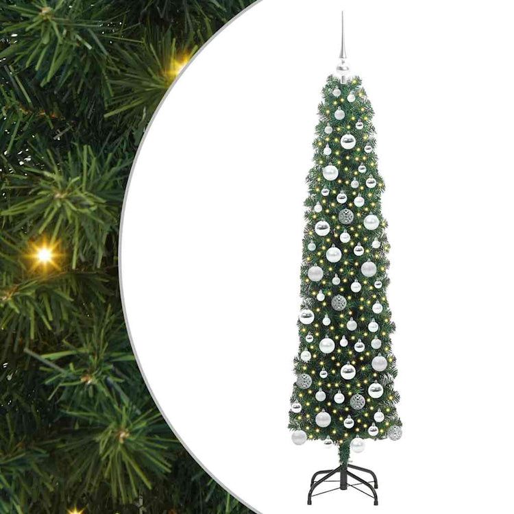 Vidaxx sapin de Noël artificiel vert 180 cm PVC et acier et plastique