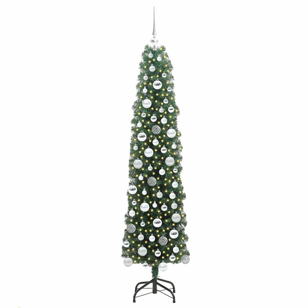 Vidaxx sapin de Noël artificiel vert 180 cm PVC et acier et plastique
