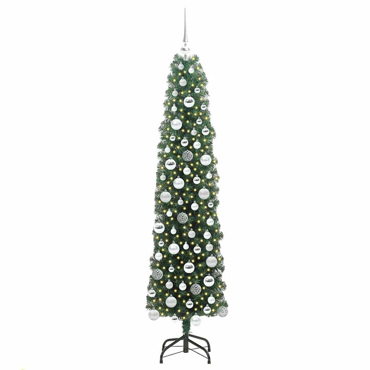Vidaxx sapin de Noël artificiel vert 180 cm PVC et acier et plastique