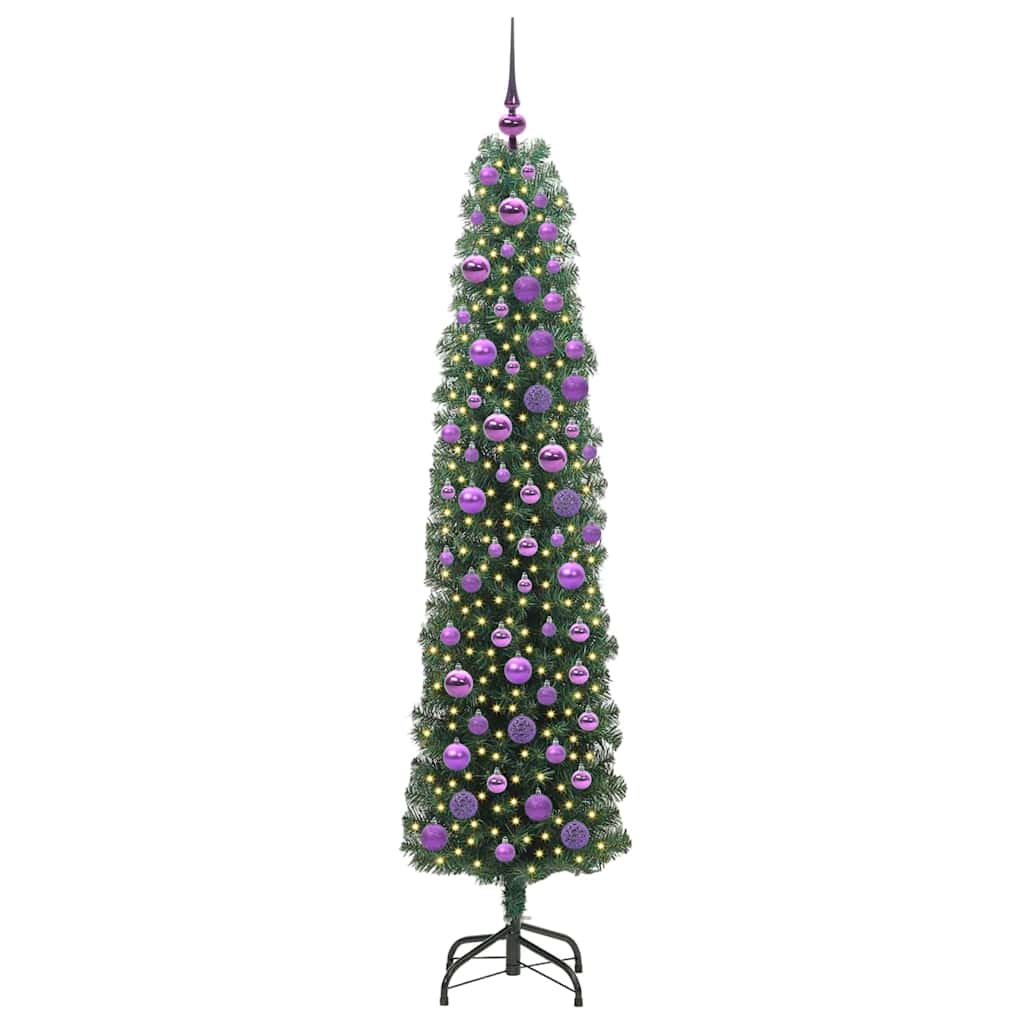 Vidaxx sapin de Noël artificiel vert 180 cm PVC et acier et plastique