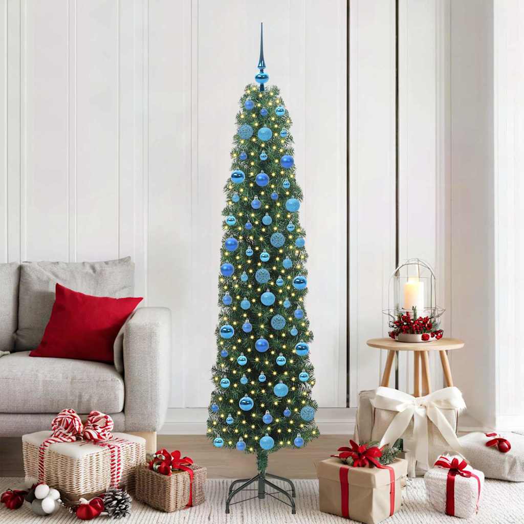 Vidaxx sapin de Noël artificiel vert 180 cm PVC et acier et plastique