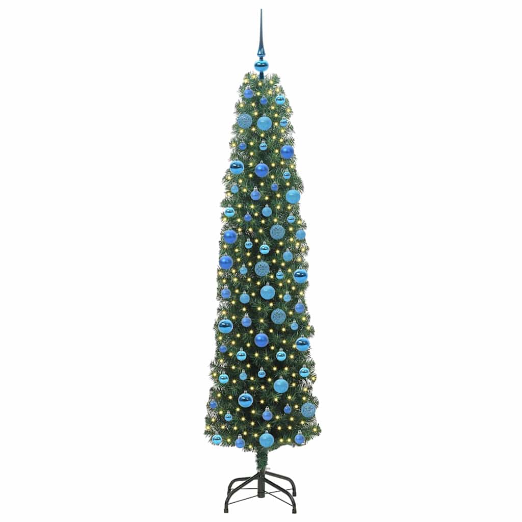 Vidaxx sapin de Noël artificiel vert 180 cm PVC et acier et plastique