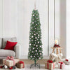 Vidaxx sapin de Noël artificiel vert 210 cm PVC et acier et plastique