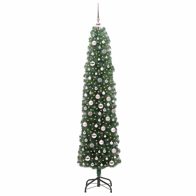 Vidaxx sapin de Noël artificiel vert 210 cm PVC et acier et plastique