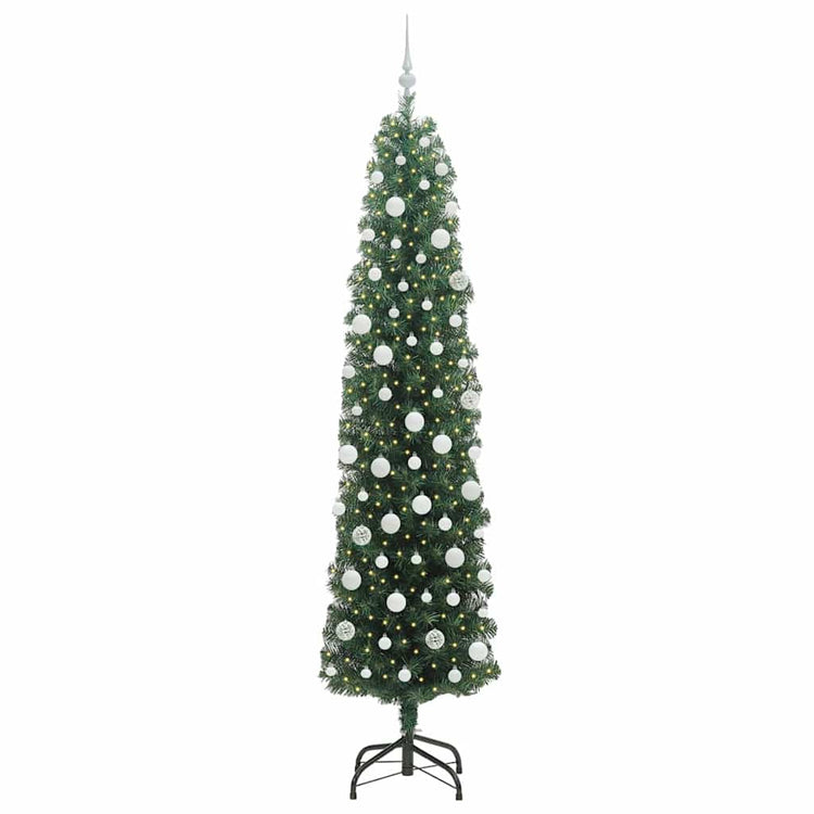 Vidaxx sapin de Noël artificiel vert 210 cm PVC et acier et plastique