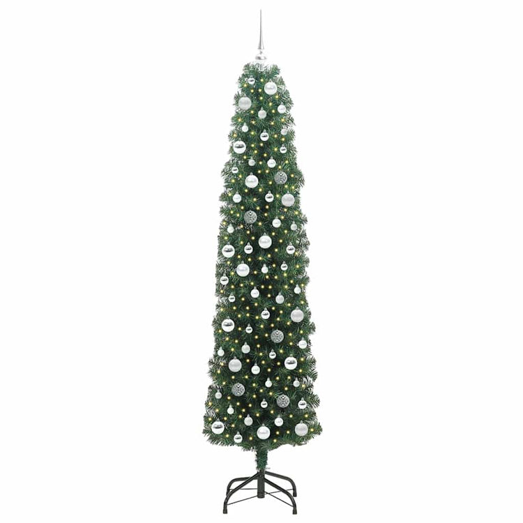 Vidaxx sapin de Noël artificiel vert 210 cm PVC et acier et plastique