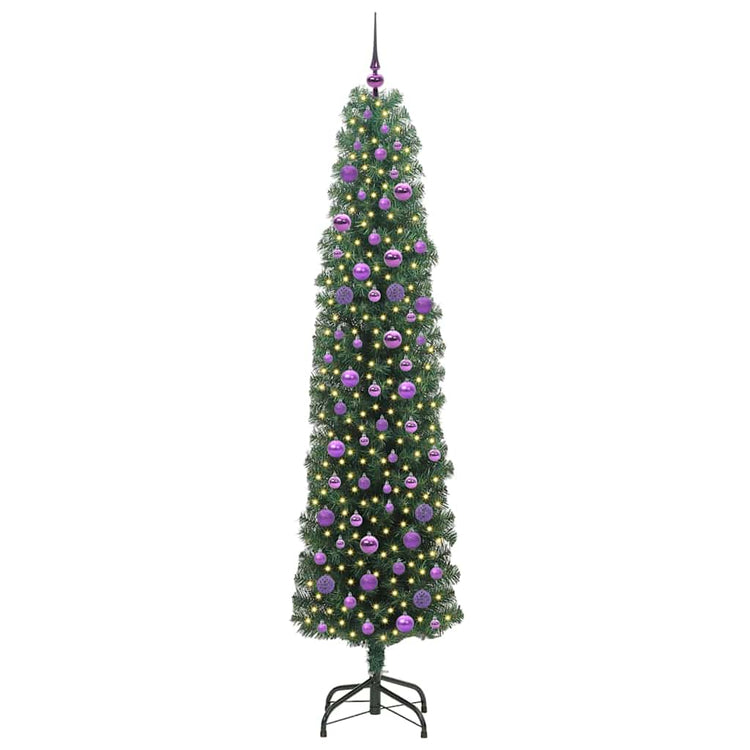 Vidaxx sapin de Noël artificiel vert 210 cm PVC et acier et plastique