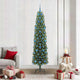 Vidaxx sapin de Noël artificiel vert 210 cm PVC et acier et plastique