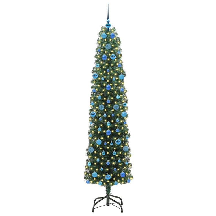Vidaxx sapin de Noël artificiel vert 210 cm PVC et acier et plastique