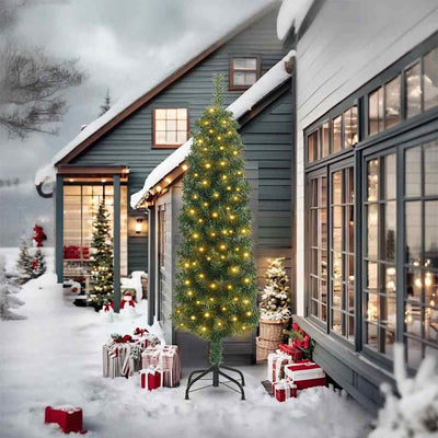 Vidaxx sapin de Noël artificiel vert 240 cm PVC et acier et plastique