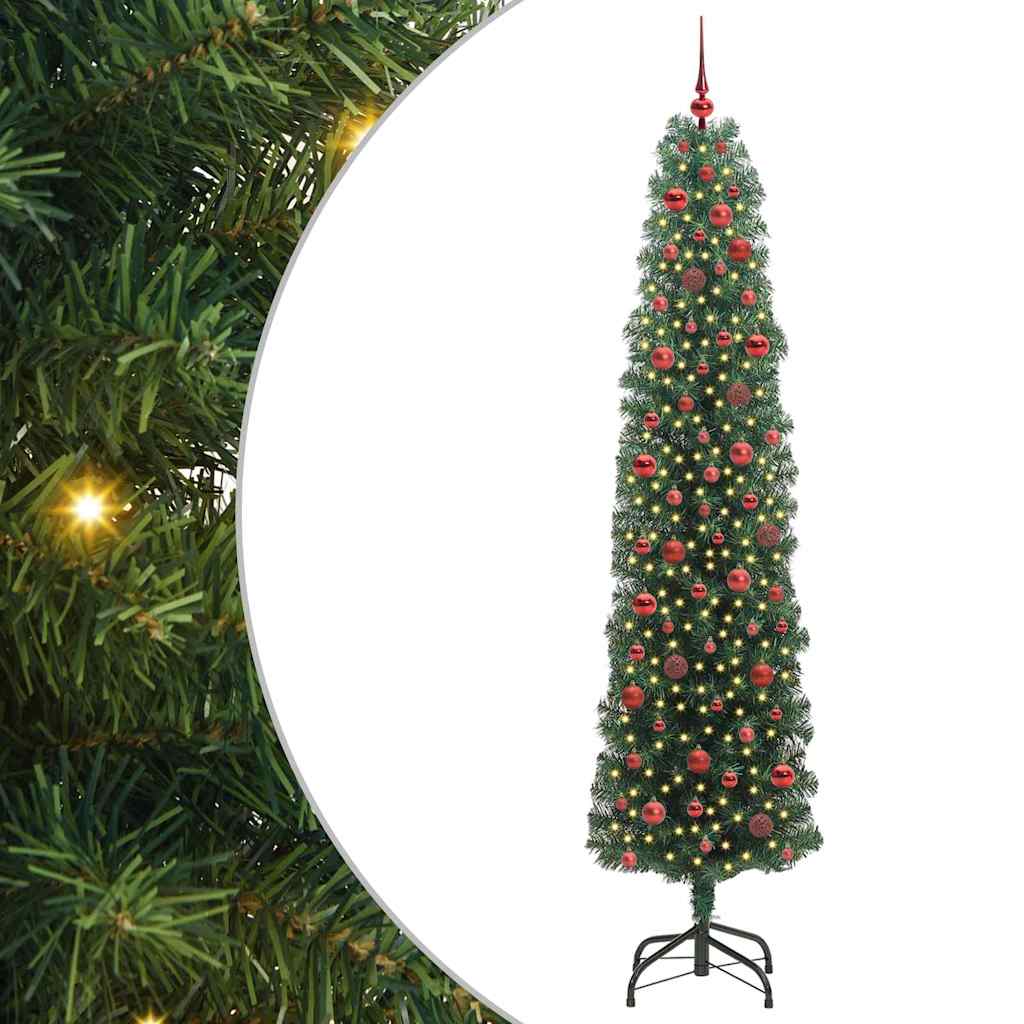 Vidaxx sapin de Noël artificiel vert 240 cm PVC et acier et plastique