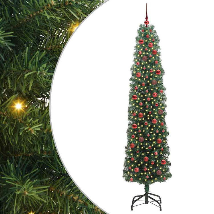 Vidaxx sapin de Noël artificiel vert 240 cm PVC et acier et plastique