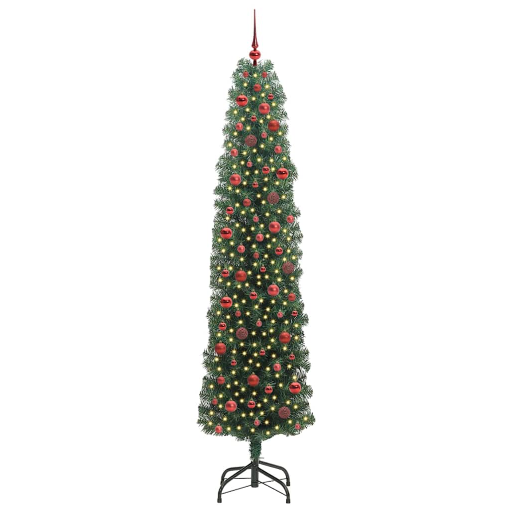 Vidaxx sapin de Noël artificiel vert 240 cm PVC et acier et plastique