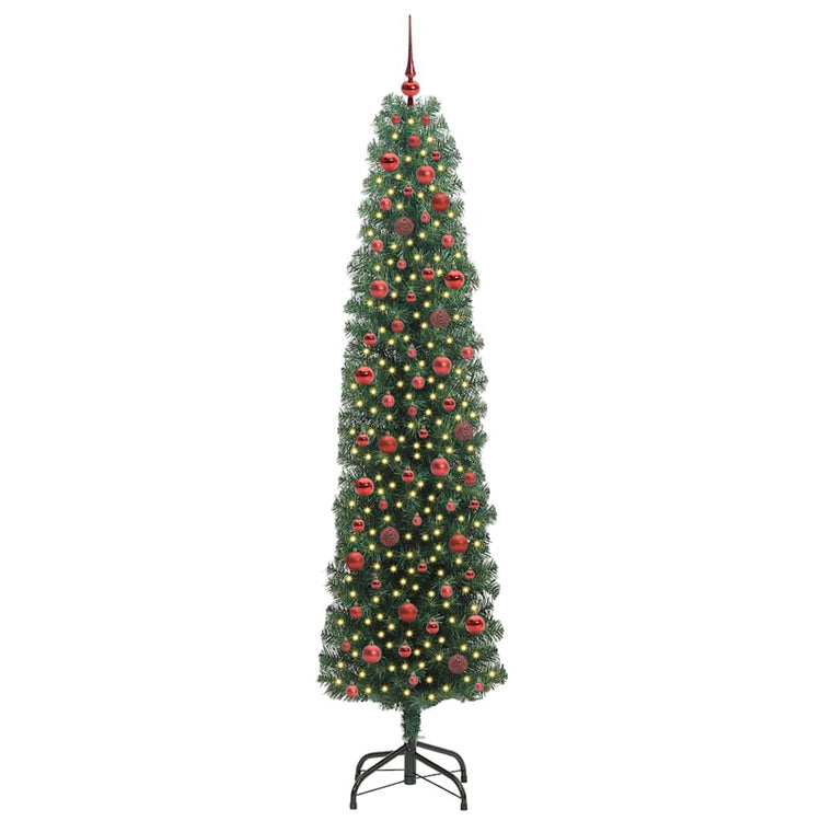 Vidaxx sapin de Noël artificiel vert 240 cm PVC et acier et plastique