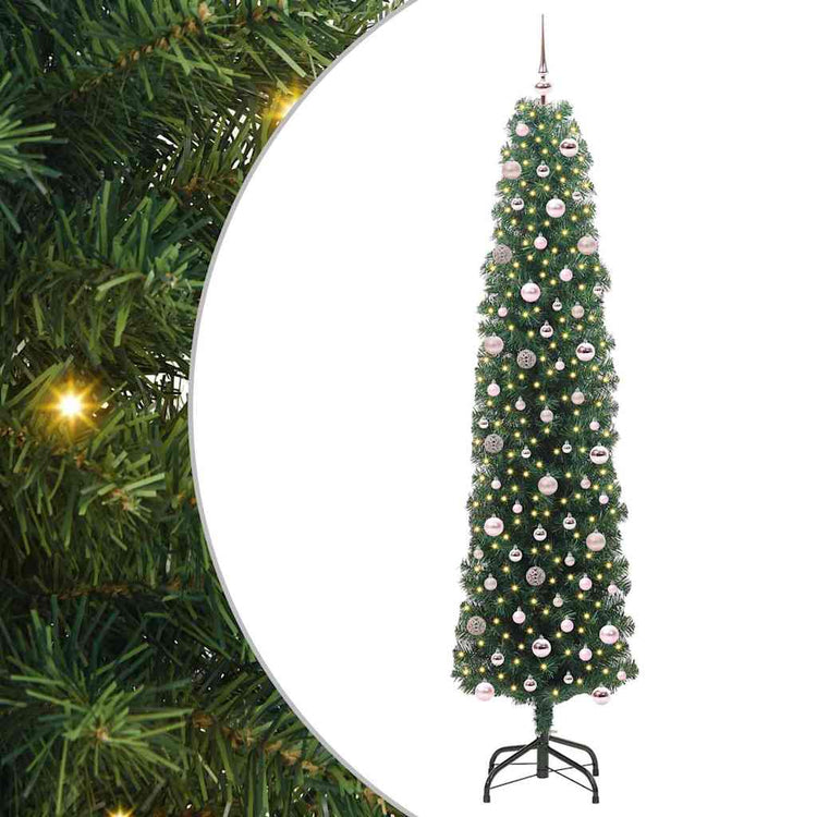 Vidaxx sapin de Noël artificiel vert 240 cm PVC et acier et plastique