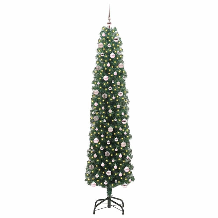 Vidaxx sapin de Noël artificiel vert 240 cm PVC et acier et plastique