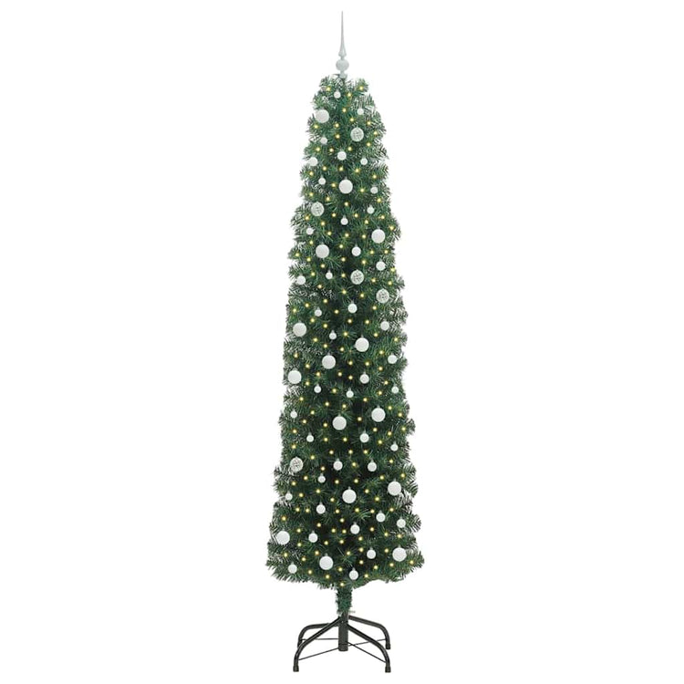 Vidaxx sapin de Noël artificiel vert 240 cm PVC et acier et plastique