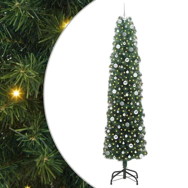 Vidaxx sapin de Noël artificiel vert 240 cm PVC et acier et plastique