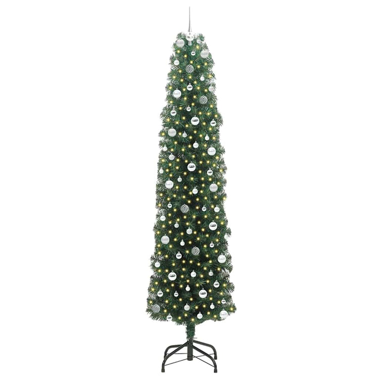 Vidaxx sapin de Noël artificiel vert 240 cm PVC et acier et plastique