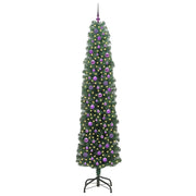 Vidaxx sapin de Noël artificiel vert 240 cm PVC et acier et plastique - afbeelding 3