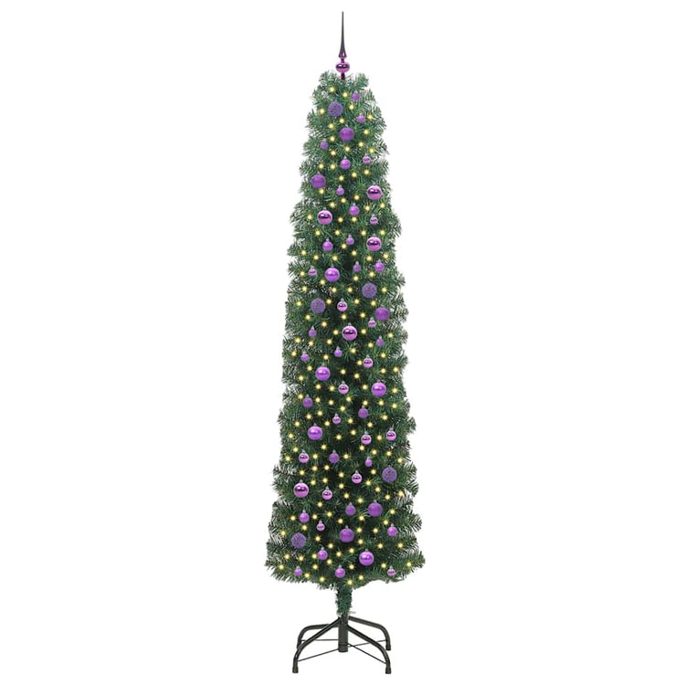 Vidaxx sapin de Noël artificiel vert 240 cm PVC et acier et plastique